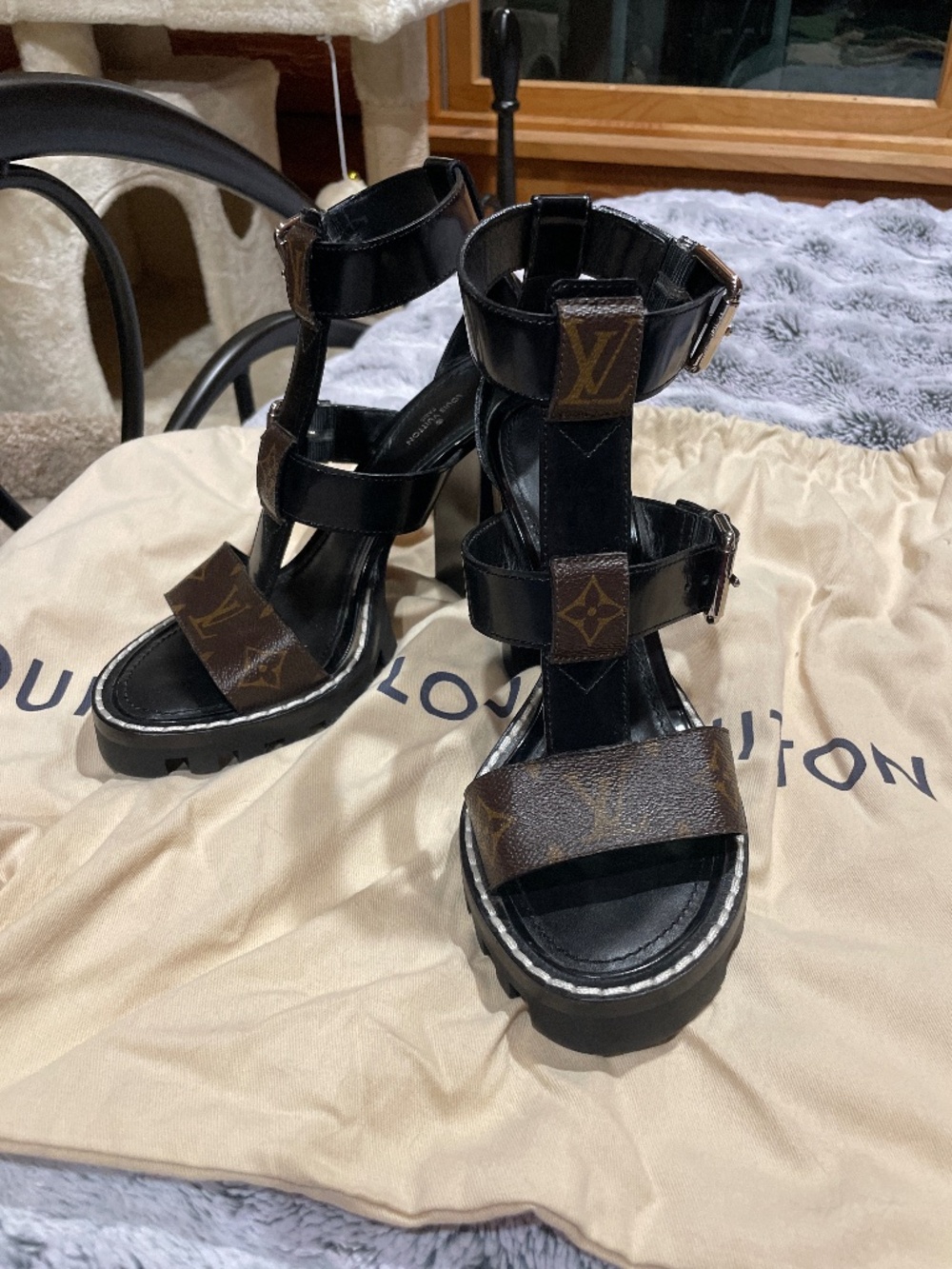 Authentic Louis Vuitton Star Trail Heel Sandals